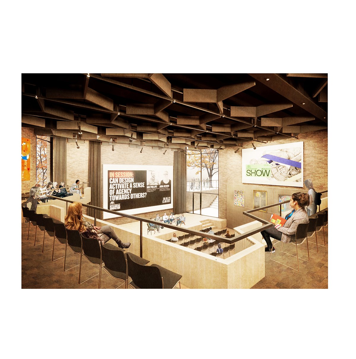 RCA Kensington lecture theatre design by Witherford Watson Mann Architects