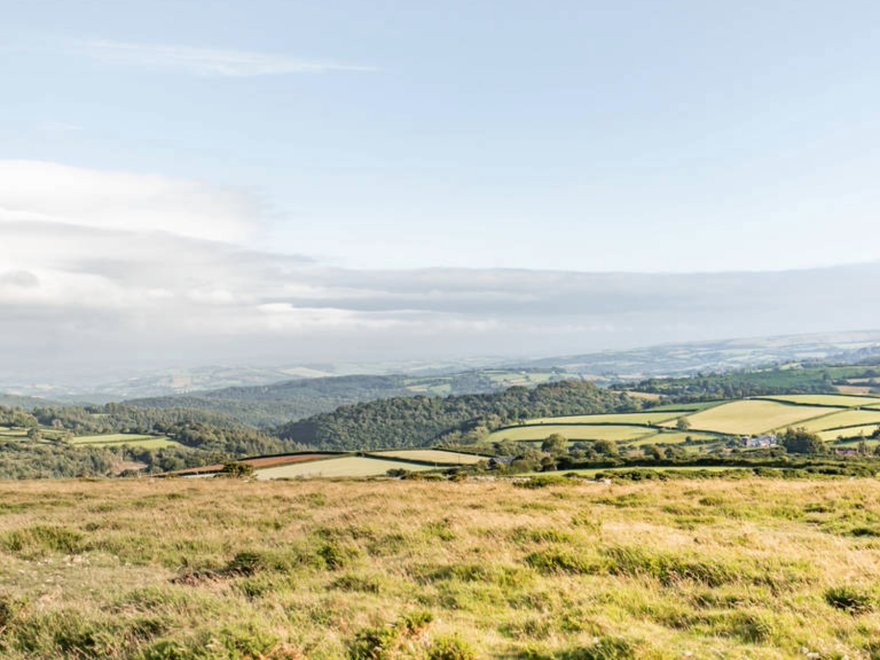 A photo of bucolic countryside hills