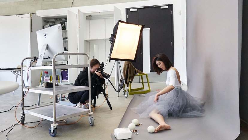 At work in the Photography Studio (photo: Richard Haughton)