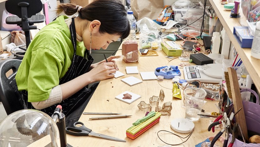 At work in the Jewellery & Metal workshop (photo: Richard Haughton)