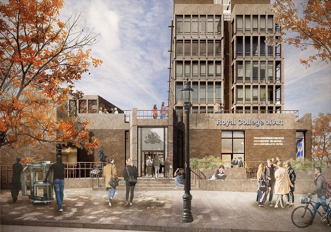 RCA main entrance design by Witherford Watson Mann Architects